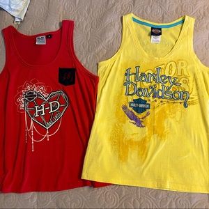 TWO Harley Davidson tank tops